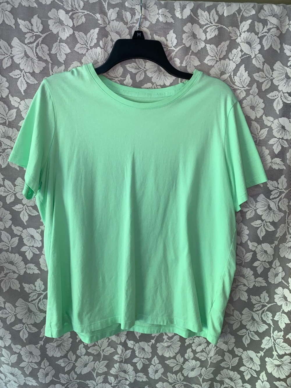 Lands' End Mint Crewneck Short Sleeve Tee